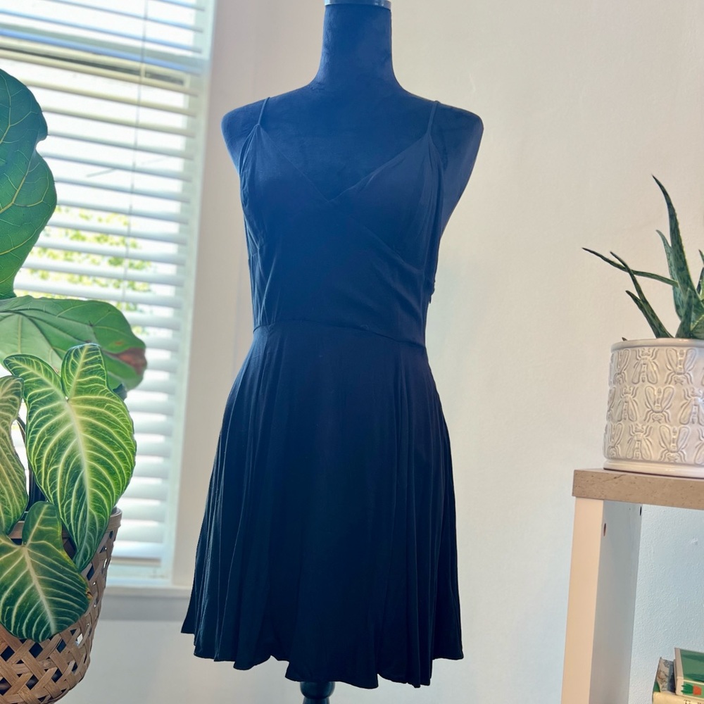 Silence + noise black mini dress